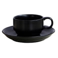 thumbnail image 2 of Taza de Café de Cerámica Negra Mate Elegante de 180 Ml con Juego de Taza de Espresso Platillo SM SunniMix Taza de café clásica, 2 of 8