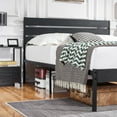 thumbnail image 5 of VECELO 3-piece Bedroom Set Include Full Bed Frame with 2 Nightstands, Black, 5 of 7