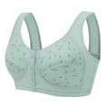 thumbnail image 2 of Qwertyu Daisy Bras, 2026 New Front Snap Bras for Older Women, Daisy Bra for Seniors Front Closure No Underwire Comfortable Bra Mint Green 38, 2 of 3