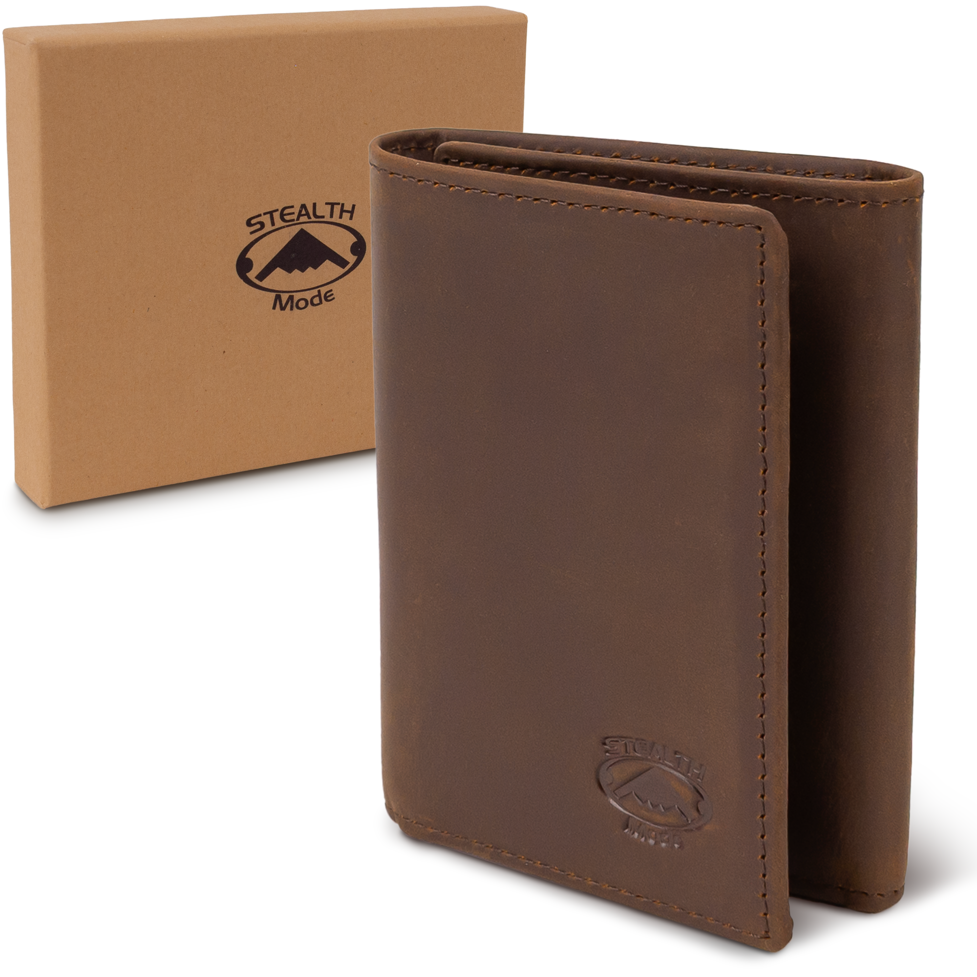 Stealth Mode Trifold Leather Wallet photo 7