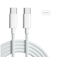 thumbnail image 3 of Blue Dual-Head Type-C Cable, Braided PD 60W Fast Charging for Apple iPhone 15, 25x22cm Size, 3 of 6