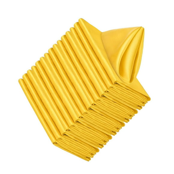 Servilletas de poliéster Advancent 20 unids/set para experiencia gastronómica lujosa color amarillo