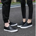 thumbnail image 5 of Men's Casual Slip - on Shoes with Round Toe - Breathable, Comfortable Artificial PU Leather Loafers for All Seasons, 5 of 13