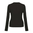 thumbnail image 6 of Endives Women's Long Sleeve T-shirt Round Neck Thin Breathable Beachwear Spring Summer, 6 of 8