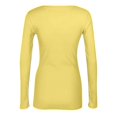 thumbnail image 4 of Womens Long Sleeve V Neck T-Shirts Ribbed Knit Casual Tee Tops Slim Fitted Basic Shirts, 4 of 4