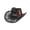 Black, variant on Womens Mens Western Cowboy Summer Hat Shapeable Straw Hat Hollowed Out Sun Hat Country Concert Rodeo Dress Up