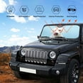 thumbnail image 6 of Disketp Windshield Sun Shade, Car Sun Shade For Front Window Puppy Licks Nose Sunshades Sun Visor Protector Blocks Uv Rays Foldable, 6 of 9