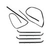 Door Window Belt Weatherstrip Kit - 6 Piece Set - Compatible with 1987 - 1997 Ford F-350 1988 1989 1990 1991 1992 1993 1994 1995 1996