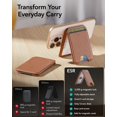 thumbnail image 2 of Tarjetero MagSafe Wallet ESR Upgraded 5 para iPhone, color marrón, 2 of 9