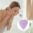 thumbnail image 5 of Unique Bargains 1 Pc Reusable Sponge Face Scrubber Heart Style for Removing Makeup 3.15"x2.76" Purple, 5 of 6