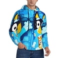 thumbnail image 2 of Saiise Bluey Men's Graphic Print Long Sleeve Drawstring Hoodie Pullover Sweatshirt-4X-Large, 2 of 6