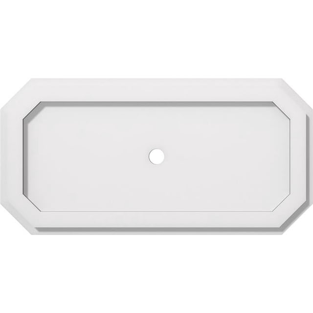 Ekena Millwork CMP20X10ED-01000 1 in. ID x 7 in. Rectangle Émeraude Architectural Grade Médaillon de Plafond Contemporain PVC