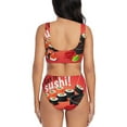 thumbnail image 3 of Rocae Sushi for Bikini Set for Women Two Piece Sexy High Swimsuits Split Crossover Bikini Small, 3 of 9