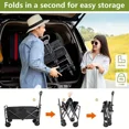 thumbnail image 6 of Heavy Duty Folding Utility Cart - Collapsible Beach, Camping & Shopping Cart, 6 of 9