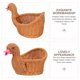 thumbnail image 3 of Forma de pato Canasta tejida de mesa Cesta de frutas Canasta de almacenamiento Canasta de plástico Canasta de plástico, 3 of 5