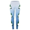 thumbnail image 3 of MKLEKYY Leggings deportivos para mujer Leggings para entrenamiento para mujer Leggings con estampado navideño de bloques de color Leggings suaves y elásticos 314, 3 of 4