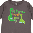 thumbnail image 4 of Inktastic My Papaw Loves Me dinosaur Boys Long Sleeve Toddler T-Shirt, 4 of 5