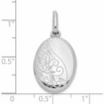 thumbnail image 3 of Sterling Silver Rhodium-Plated Scroll 18mm Oval Swing Locket (30 X 15) Made In Hong Kong -Jewelry By Sweet Pea, 3 of 8