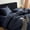 Navy Blue-King, variant on Aqua White Twin/Twin XL Vertical Ticking Stripe Duvet Cover Bedding Set