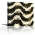 thumbnail image 1 of Black and Gold Geometric V Crop - Contemporary Fine Art Giclee on Canvas Gallery Wrap - wall décor - Art painting - 36 x 36 Inch - Ready to Hang, 1 of 2