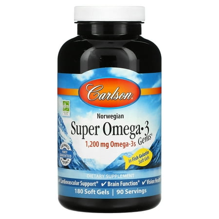 Carlson Norwegian, Super Omega-3 Gems, 180 Soft Gels