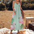 thumbnail image 2 of Flamingo Pattern Design Sleeveless Dress Woman Fashion Long Dresses Women's Summer Suit Dress 2025, 2 of 7