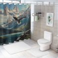 thumbnail image 7 of Orinice Eagle Mountain Lake Mountain Range Bathroom Decor Set - Colorful Luxurious Graphic Print Polyester Fabric Shower Curtain with Hooks, Chic Modern Design, Multi Size Options 36x72, 7 of 7