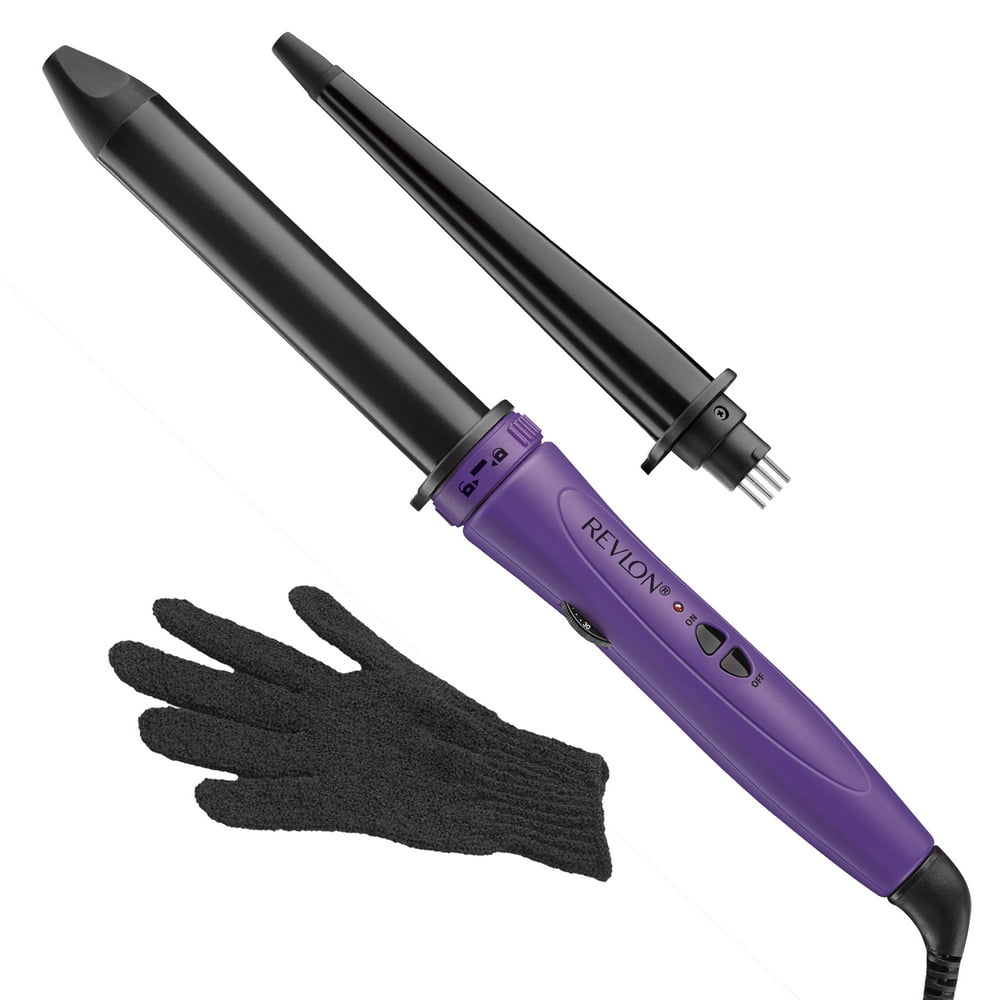 Revlon Pro Collection 2in1 Barrel Curling Wand, Purple with