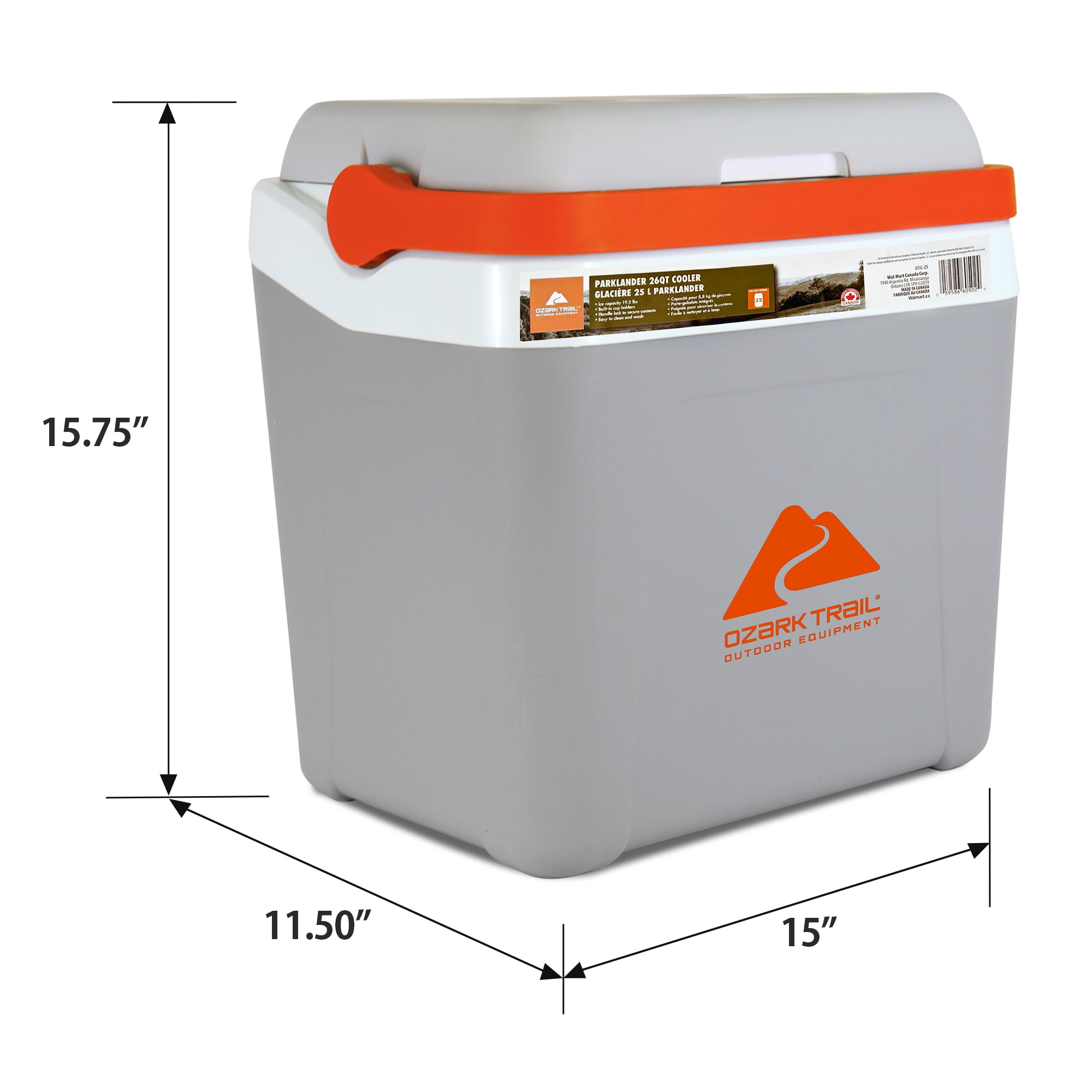 冷凍SM25 M25 ML10 5L4 6L4 Ozark Trail 26 QT Ice Chest Cooler Hard Sided Portable Cooler, 32