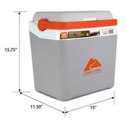 Ozark Trail 26 QT Ice Chest Cooler Hard Sided Portable Cooler, 32 Can Capacity 25L Grey