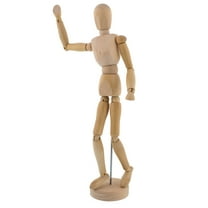 US Art Supply 12" Male Manikin Wooden Art Mannequin Figure