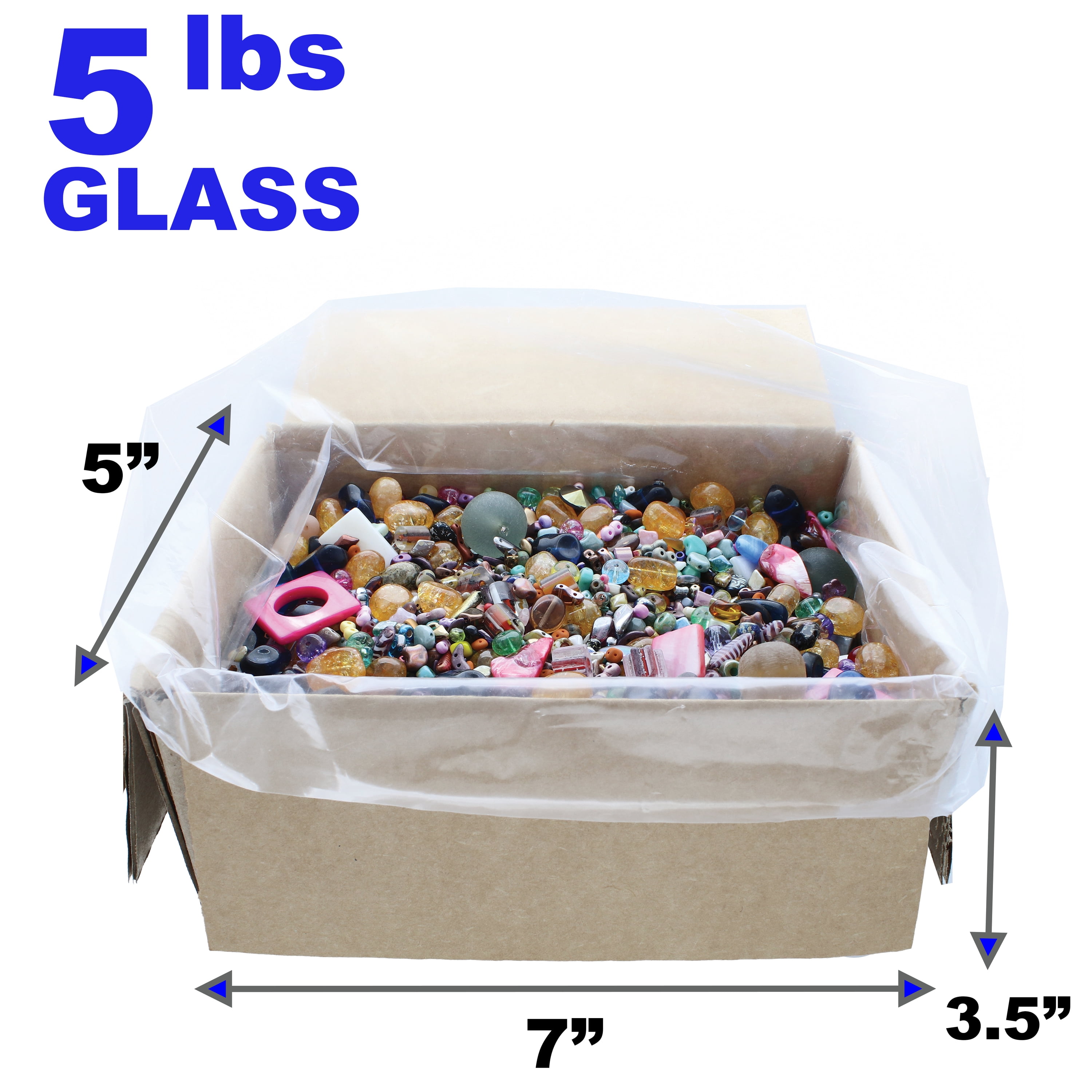 The Beadsmith Box of Beads – Glass Beads Assortment in Varying Shapes, Colors, and Sizes, 5 Pounds