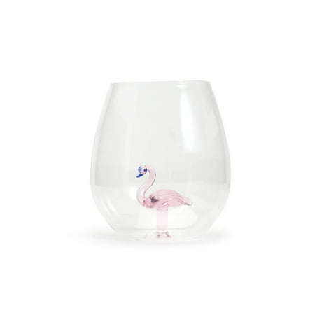

Two s Company Flamingo Stemless Wine Glass