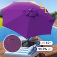 thumbnail image 4 of Abba Patio 9ft Outdoor Patio Umbrella w/ Push Button Tilt and Crank, 8 Ribs, Purple, 4 of 7