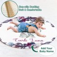 thumbnail image 4 of Kainsy Personalized Baby Girl Nursery Rug with Floral Design: Customized Elephant Small Rugs for Neutral Nurseries - Personalized Elephant Crawling Mat for Baby Boys Girls and Toddlers(2ft/24" Round), 4 of 9