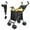 Black, variant on Folding Wagon Cart,Heavy Duty Garden Cart, Outdoor Beach Wagon, Large Capacity Beach Wagon with All-Terrain Wheels, Adjustable Folded Cart for Camping Shopping Sports (Black)