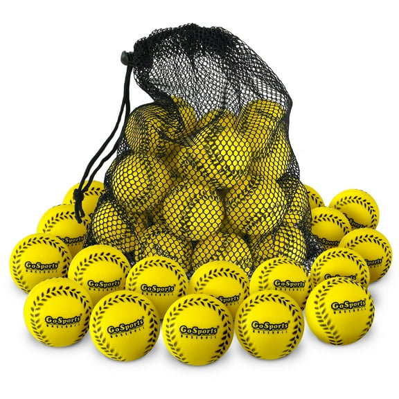 GoSports Mini Foam Baseballs for Pitching Machines and Batting Accuracy Training - 50 Pack