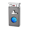 thumbnail image 2 of YIKA Intelligent Induction Butane Lighter Windproof Double Flame Lighter Transparent Visible Oil Window Multiple Ignition Adjustable Flame F, 2 of 6