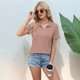 thumbnail image 5 of Camiseta de Corta para Mujer, Gris y Rosa, Talla XL, 5 of 10
