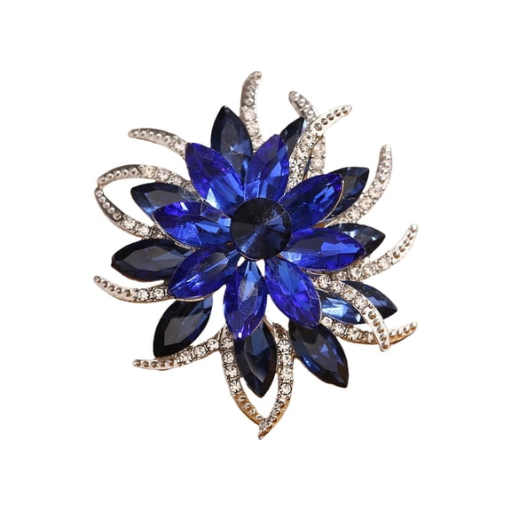 Florals Crystals Pin Featuring Dimensional Floral Designs for Gift Giving