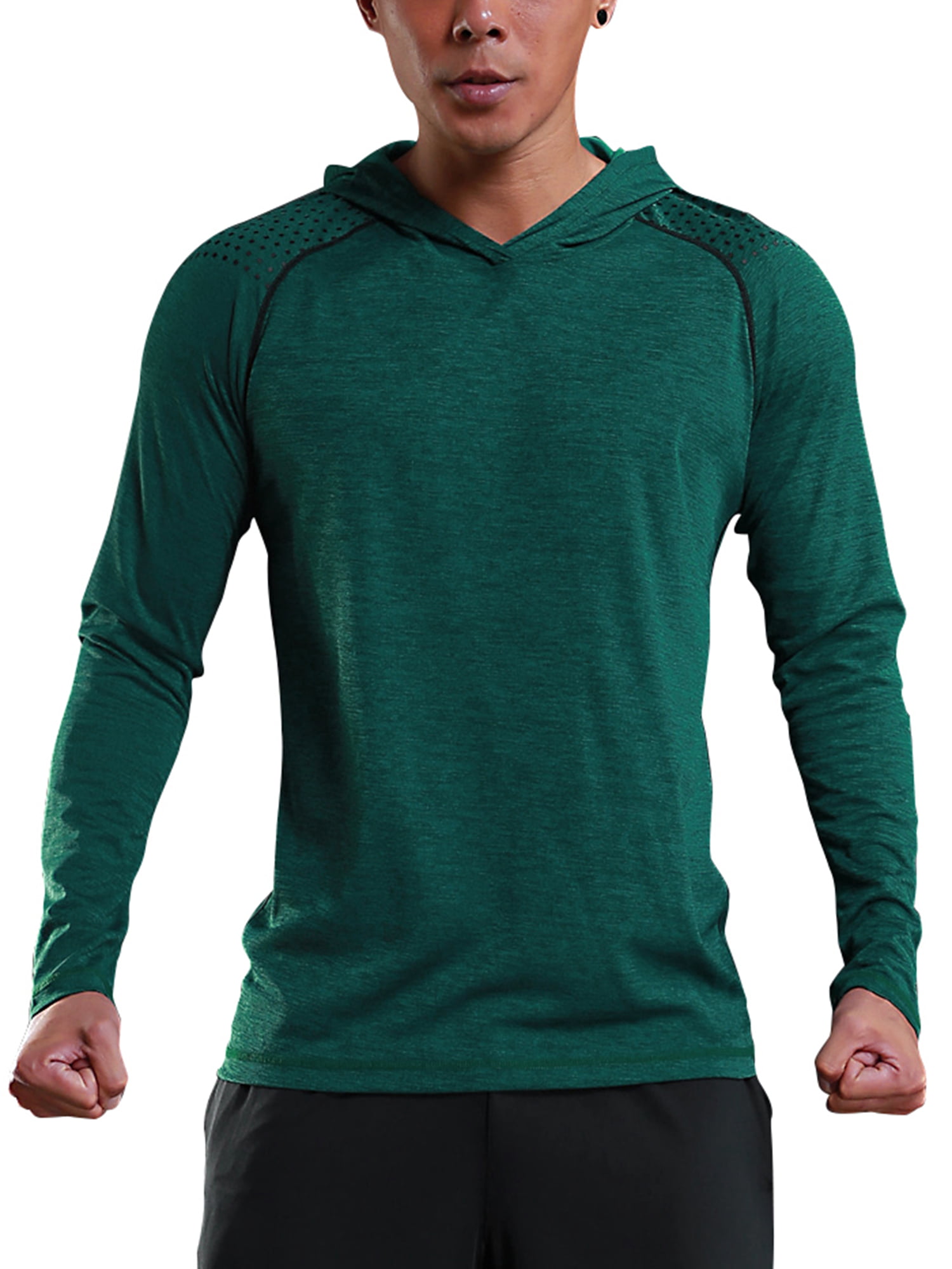 Active Performance Hooded Pullover T-Shirts Lightweight Sports Sweatshirt TSLA Men's Long Sleeve Running Hoodie 