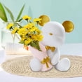 thumbnail image 4 of Oso creativo estatuilla escultura decoración oficina flor arreglo estatua florero Blanco Zulema Estatuilla de oso, 4 of 8