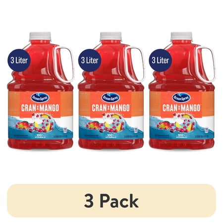 (3 pack) Ocean Spray® Cran-Mango™ Cranberry Mango Juice Drink, 101.4 fl oz Bottle