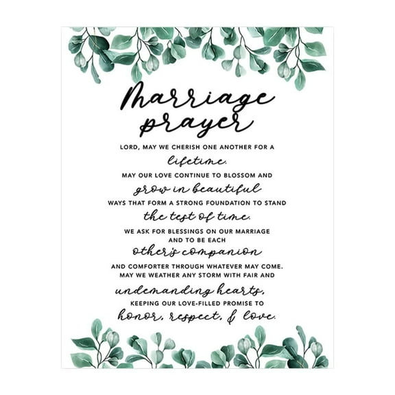 Koyal Wholesale Marriage Prayer Canvas Wall Art Decor, Eucalyptus Greenery Design, Wedding Registry Ideas, Anniversary