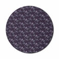 thumbnail image 1 of Dragonfly Mouse Pad for Computers, Tropical Insect with Ornate Wings on Dark Purple Backdrop, Round Non-Slip Thick Rubber Modern Gaming Mousepad, 8" Round, Dark Purple Aqua Lilac, by Ambesonne, 1 of 2