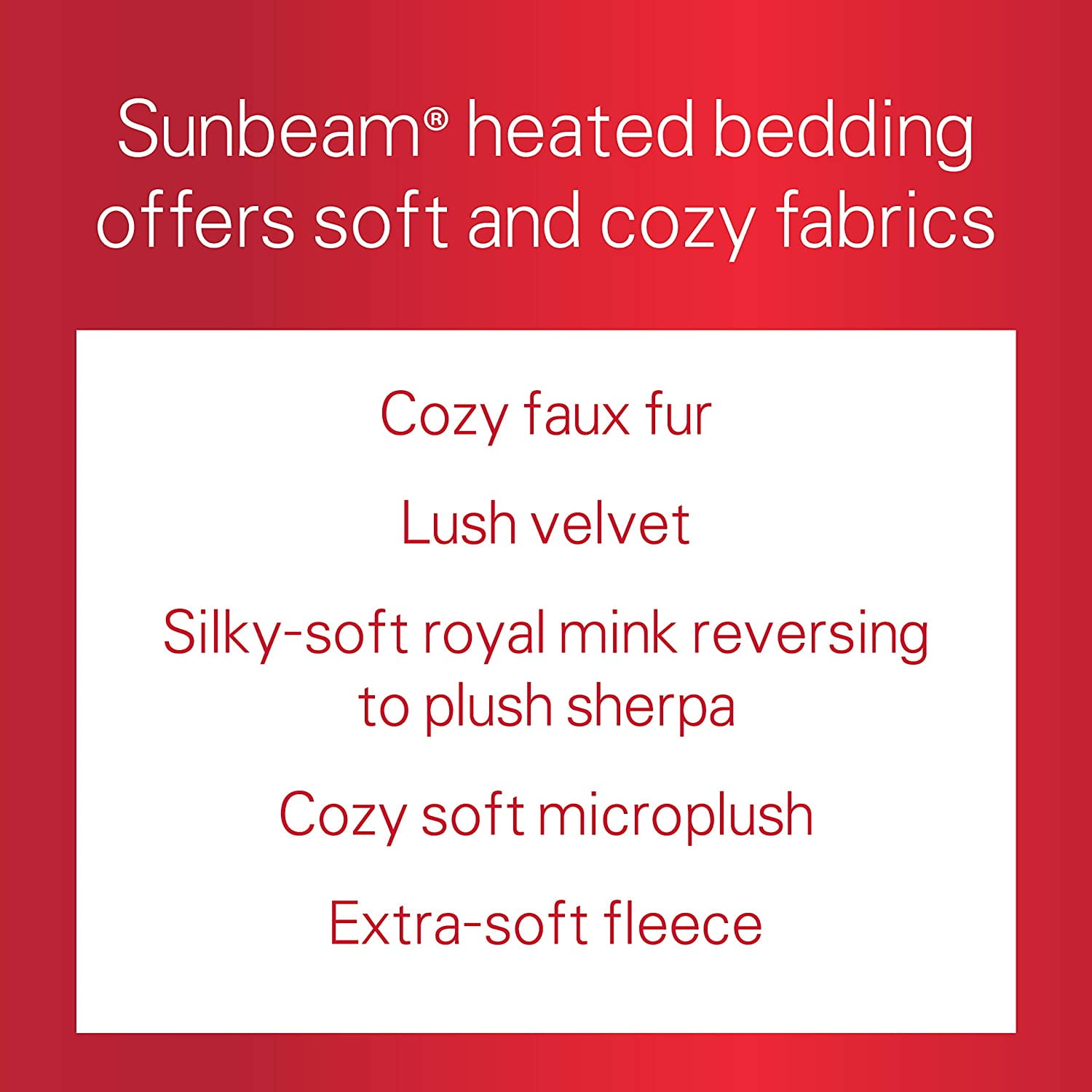 Sunbeam Soft and Plush Heated Velvet Throw Blanket, White