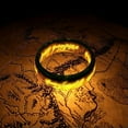 thumbnail image 2 of GKNET 6Mm Gold Lord of The Rings Stainless Steel Finger Ring with Laser Magic Rune Men-9, 2 of 6