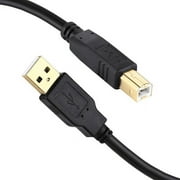 5FT 2.0 USB A-B Cord, High Speed USB Printer Cable for Canon Epson HP, Black