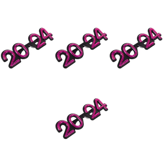 Raindrops 4-Pack New Year Party Number Glasses Photo Booth Props for Fun New Year's Eve Celebration Accessories