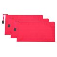 thumbnail image 1 of Unique Bargains Waterproof Zipper File Bags, A6 Document Holders for Office, Rose Red 3 Pack, 1 of 6